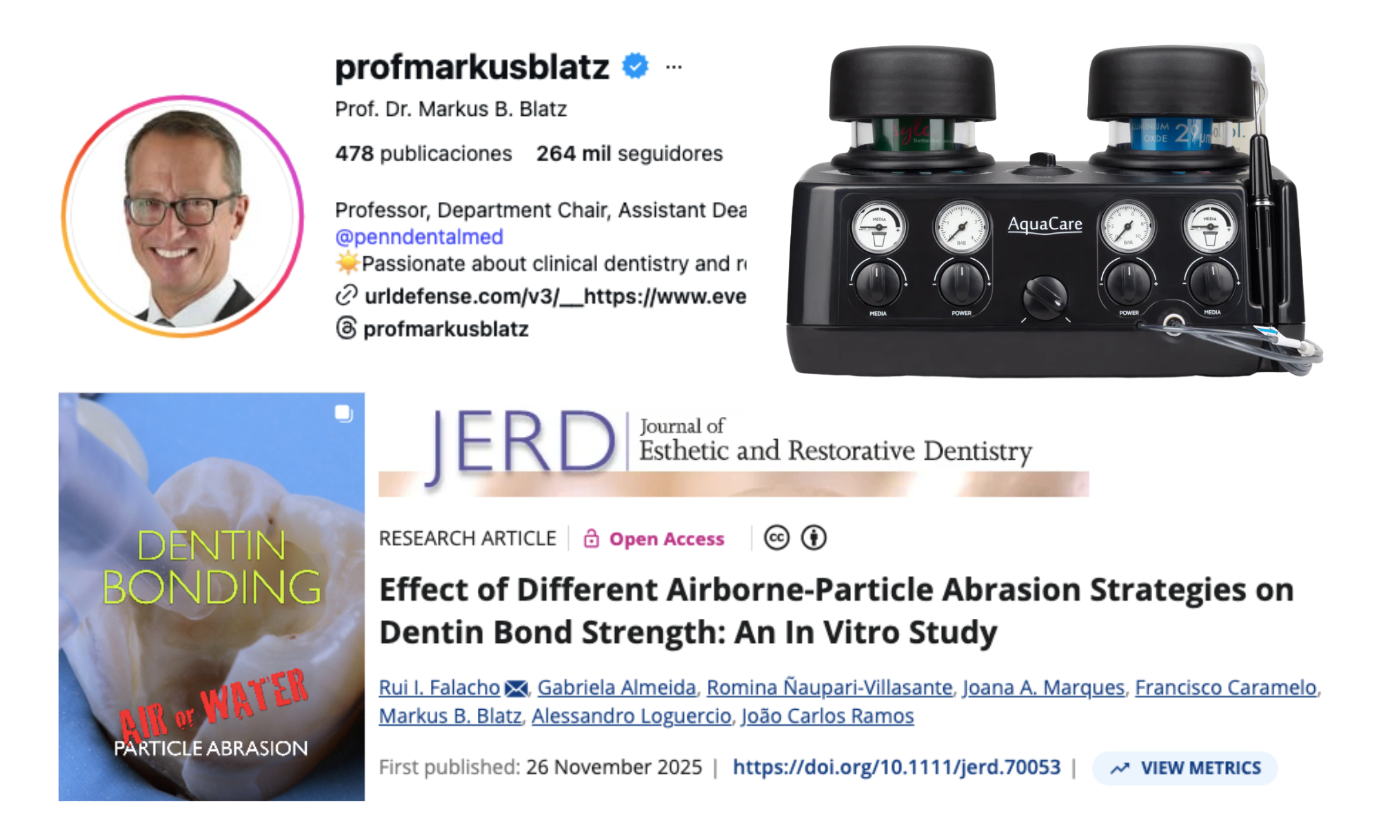 Nuevo artículo: adhesión en dentina